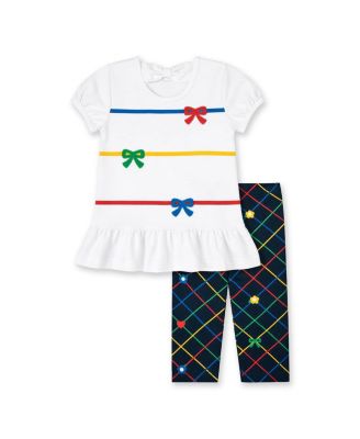 Little Girls 2T - 6X Knit Tunic And Printed Capri Leggings