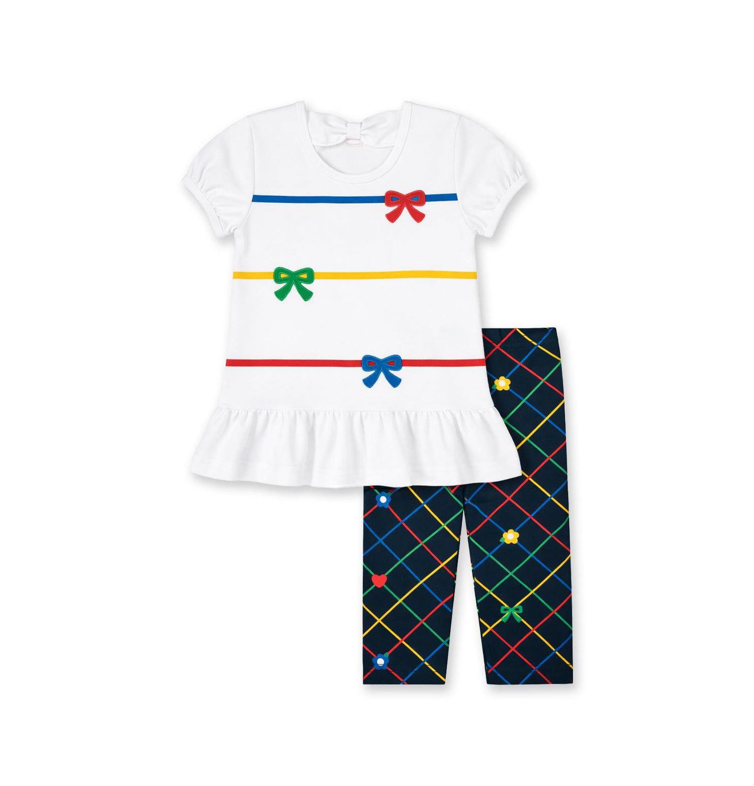 Little Girls 2T - 6X Knit Tunic And Printed Capri Leggings
