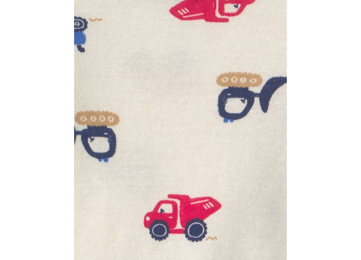 Baby Boys' Construction Round Neck Bodysuits, 4-Pack