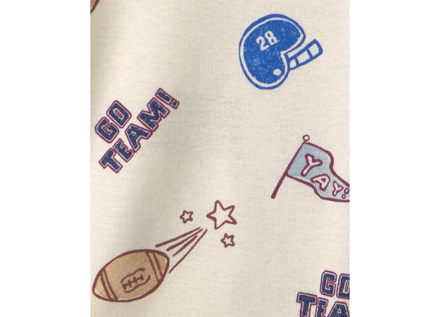 Baby Boys' Football Round Neck Bodysuits, 4-Pack