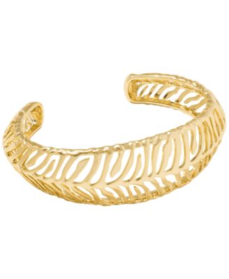 14k Gold-Plated Tiger Striped Mikki Cuff Bracelet