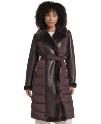 Long Belted Puffer Coat