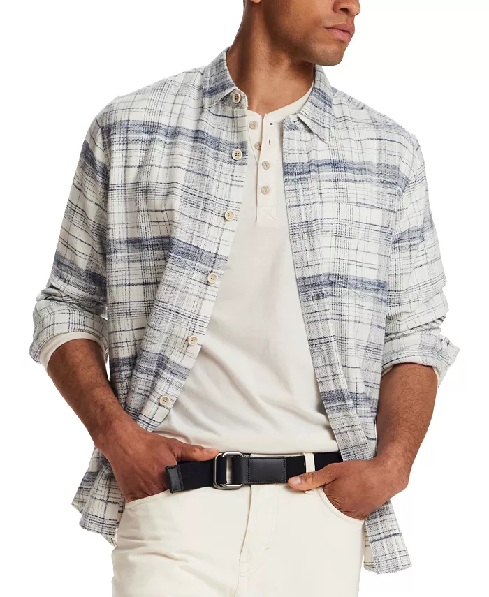 Men's Slub Flannel Plaid Shirt - thumbnail 2