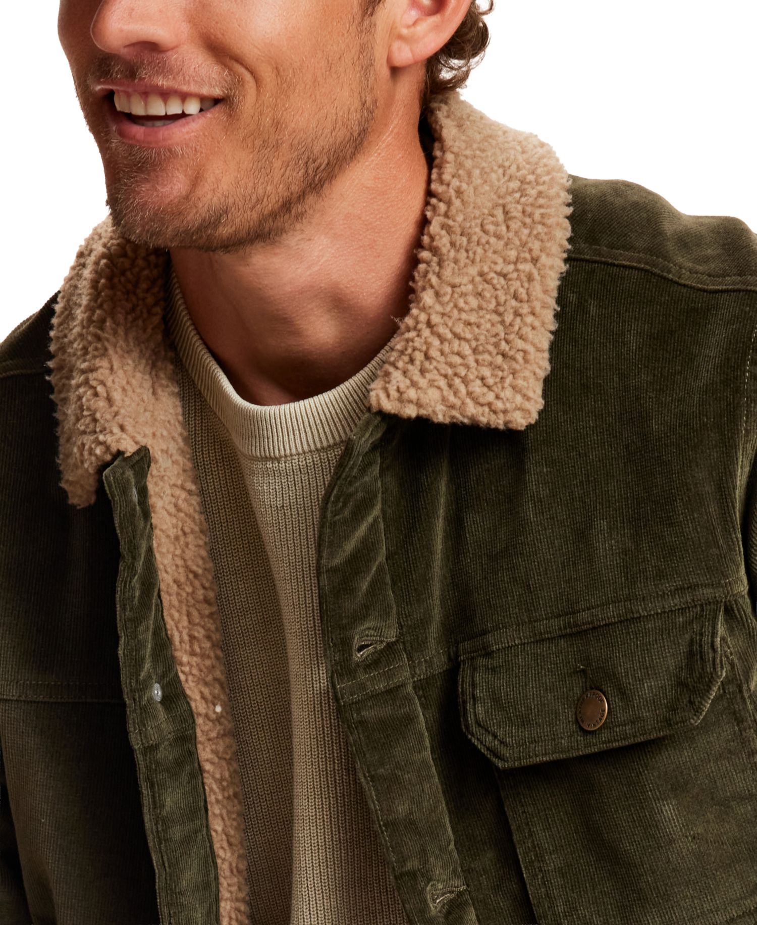 Men's Berber Cord Trucker Jacket