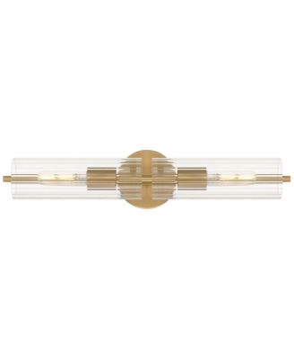 Possini Euro Taurus 22"W Brushed Champagne Glass 2-Light Bath Light