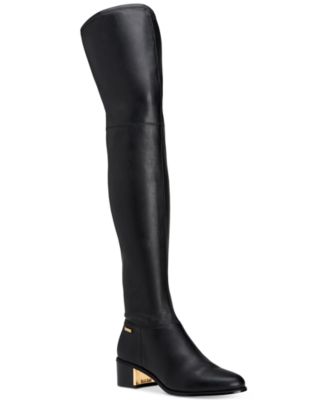 calvin klein over the knee leather boots