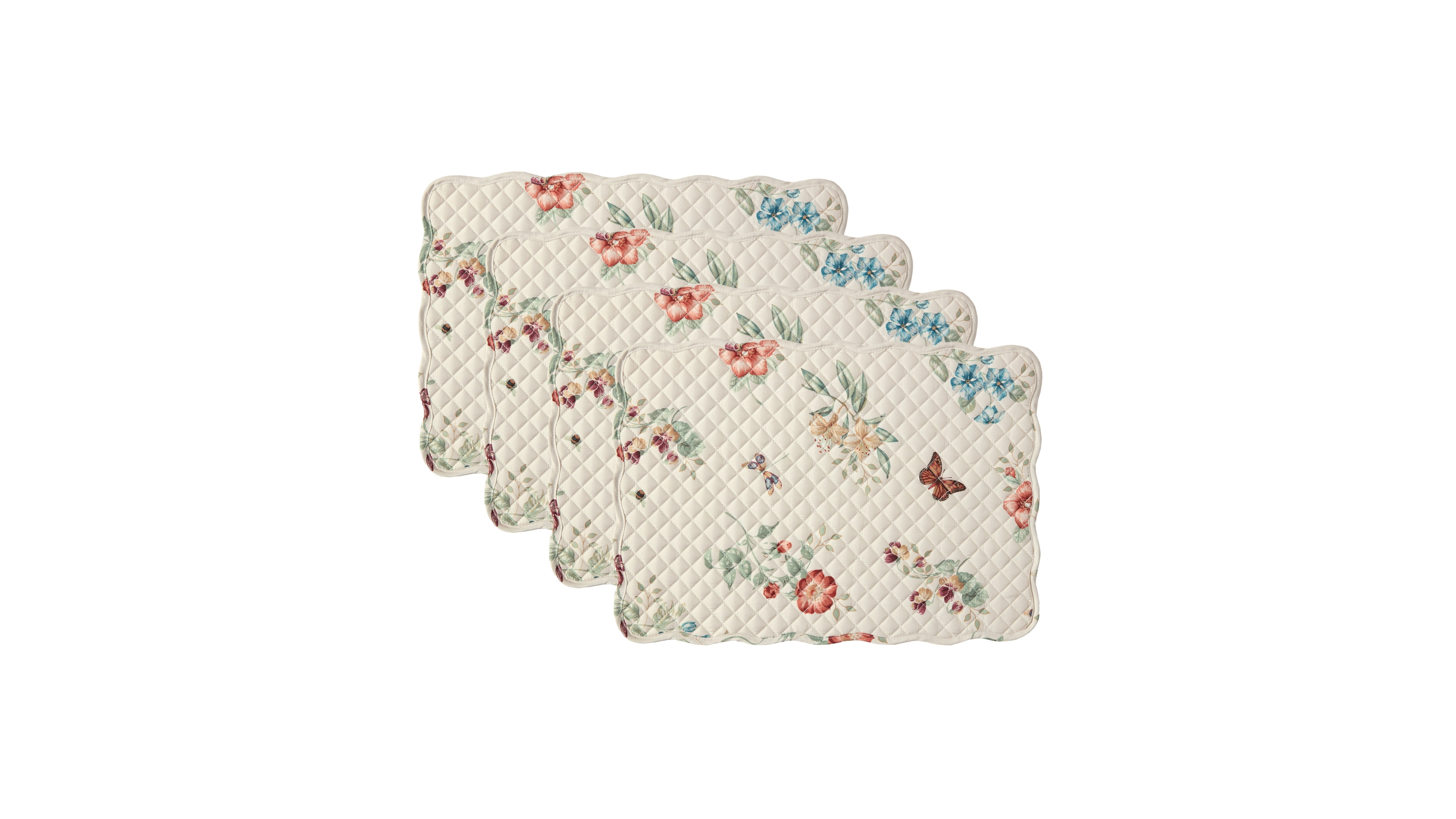 Lenox Butterfly Meadow Fall Quilted Placemats, Set of 4