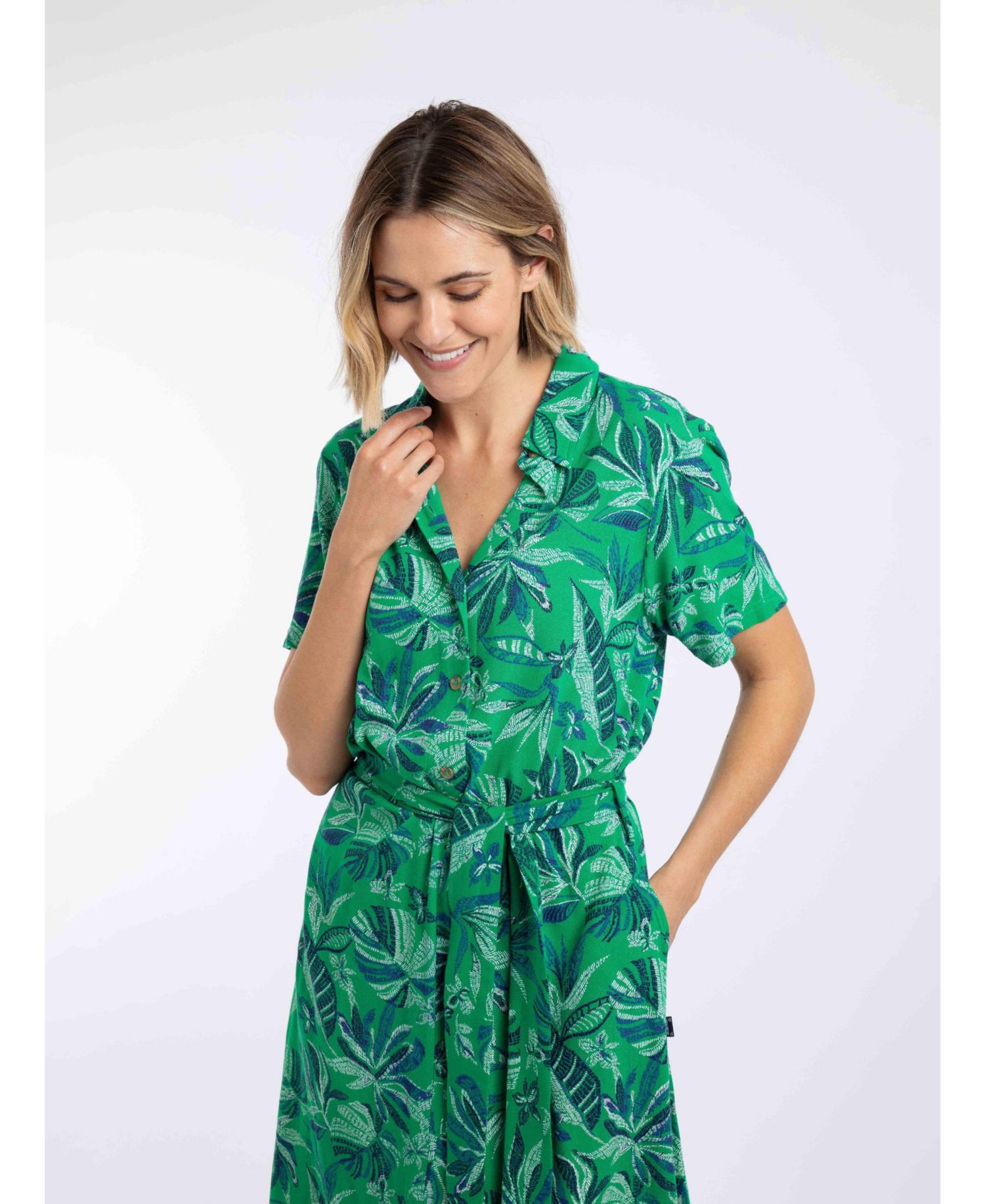 Women's Neem Printed Shirt Dress