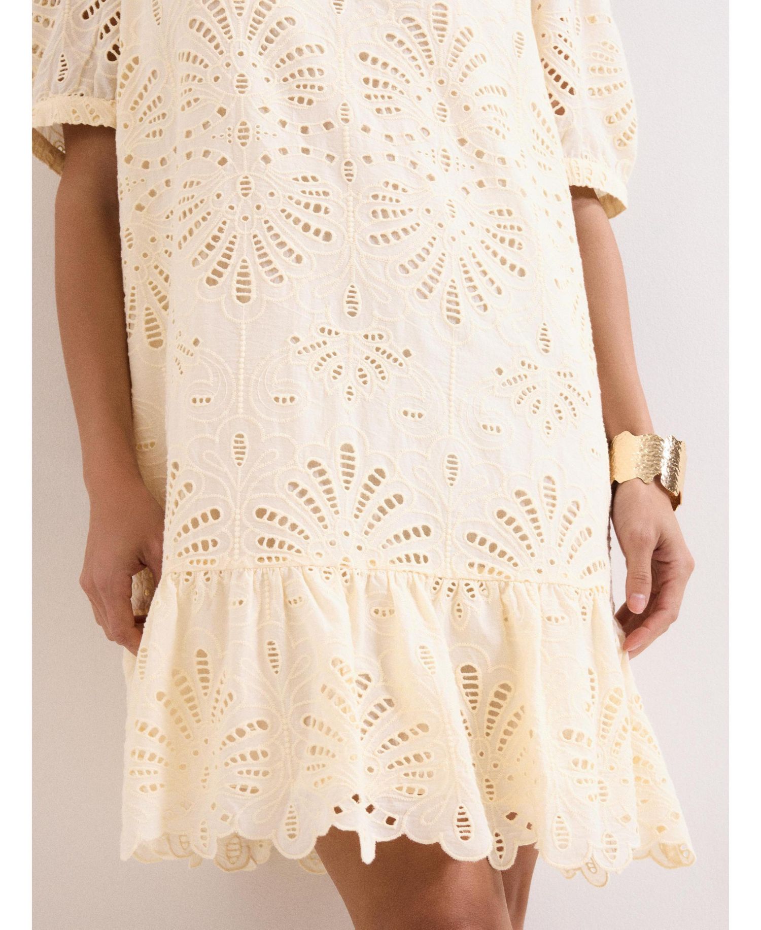 Women's Liliana Puff-Sleeve Embroidered Mini Dress