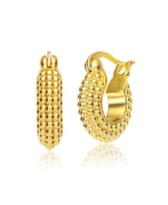 Dainty 14K Gold Plated Extra Mini Bead Hoop Earrings