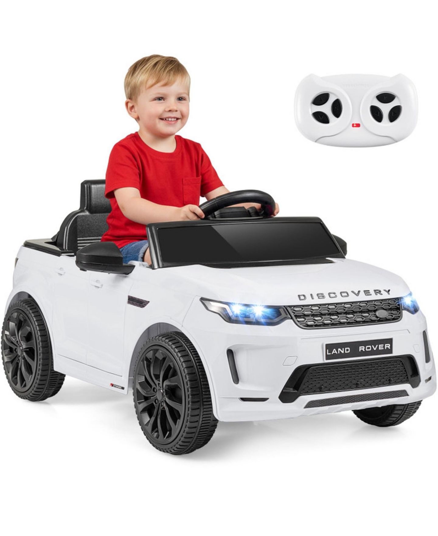 Детские игрушки HONGGE 12V Kids Electric Off-Road SUV with Remote Control, LED Lights and Safety Belt Ride-On Toy, 66 lbs. Capacity, Ages 3+, цвет: Белый — фото 11