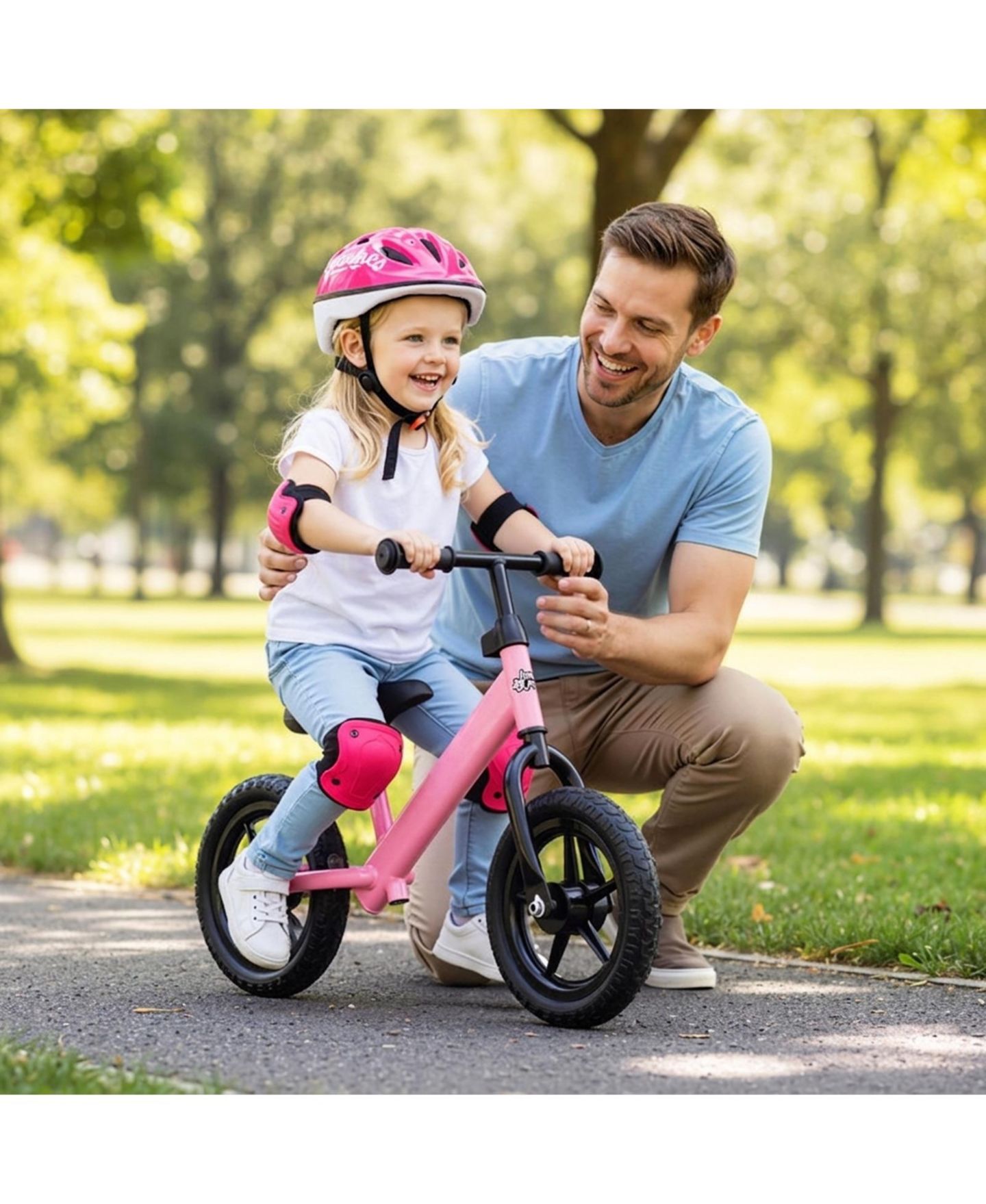 Детская игрушка HONGGE Lightweight Toddler Balance Bike with 11-Inch Foam Tires, цвет: Розовый — фото 10