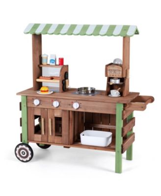 Grocery Roller Grill and Menu Board Food Cart Playset, Ages 3+