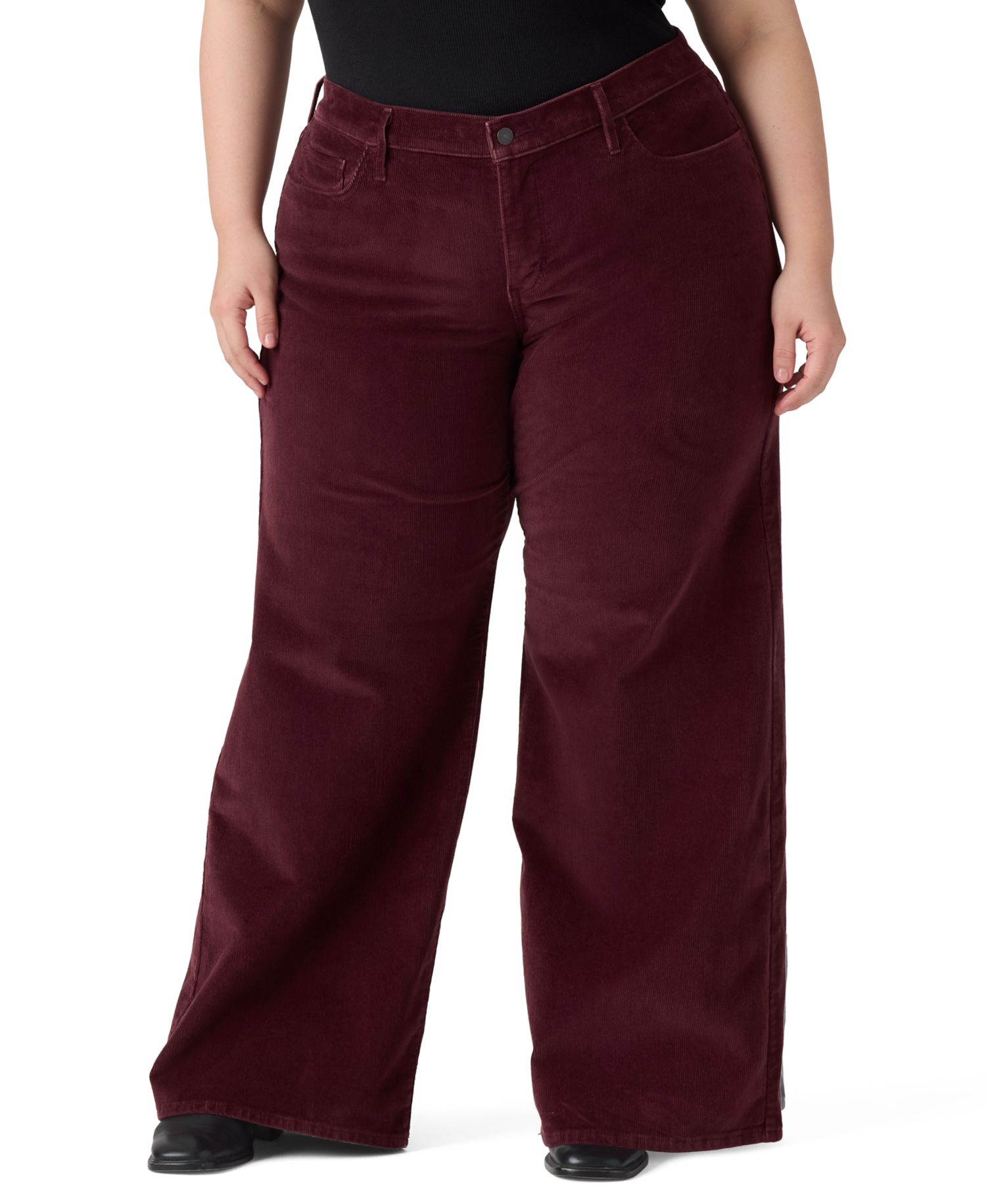 Plus Size Mid Rise 318 Shaping Wide-Leg Jeans