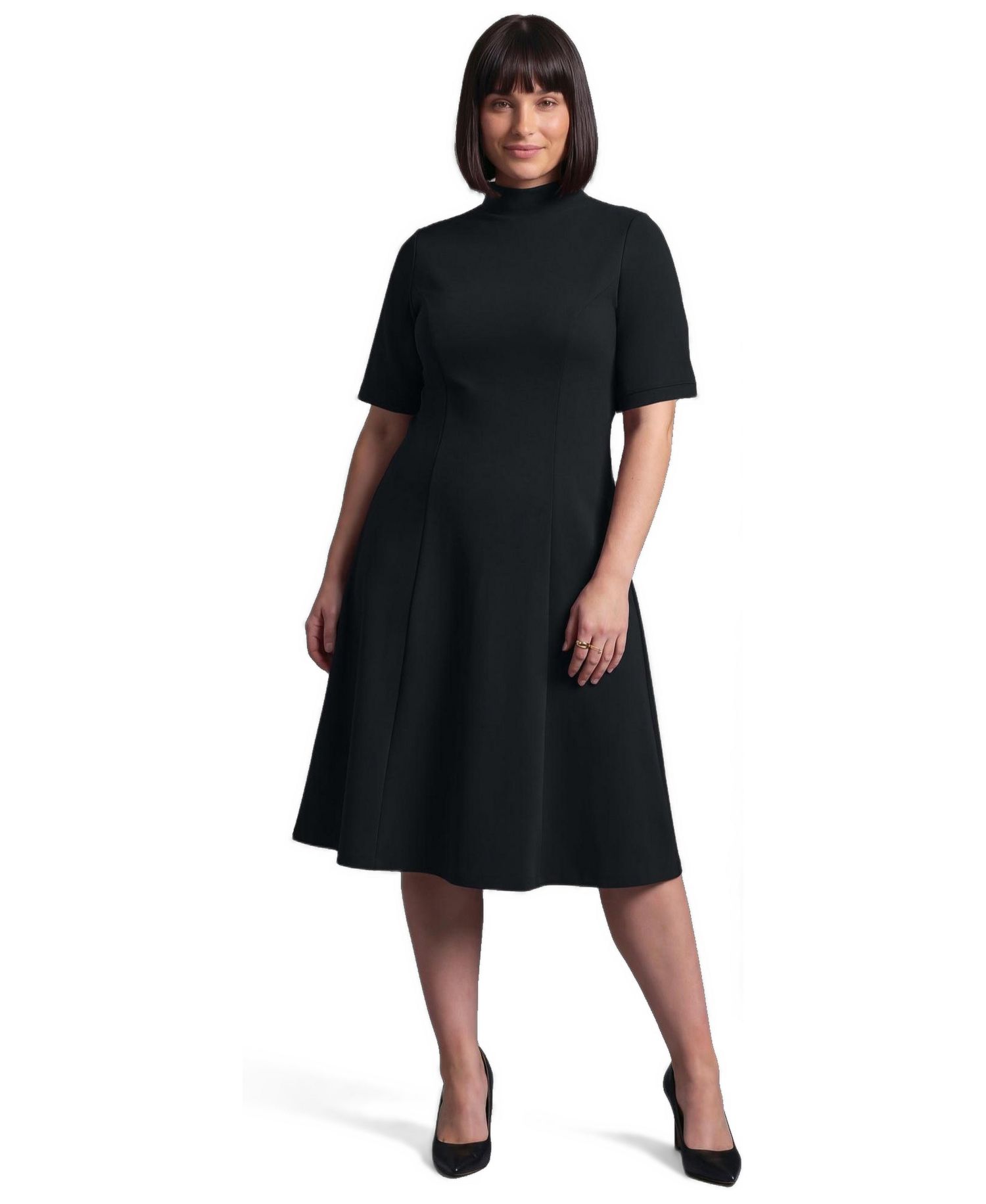 Women's Ponte Fit and Flare Dress