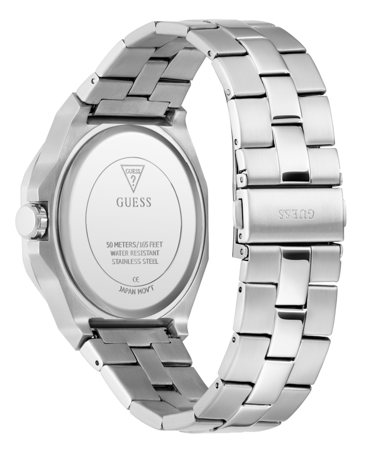 Men's Quartz Silver-Tone Stainless Steel Watch 42mm