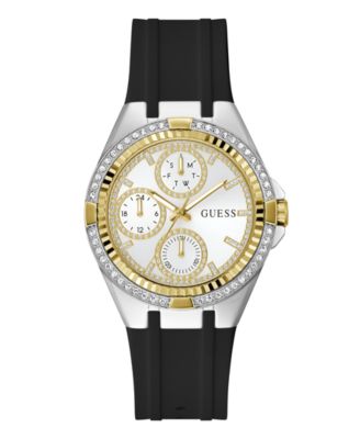 Women's Quartz Black Silicone Watch 39mm