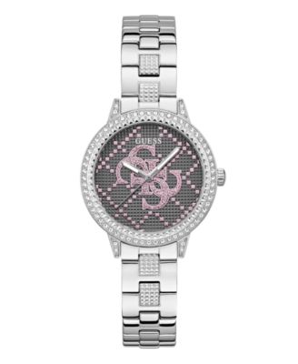 Women's Quartz Silver-Tone Stainless Steel Watch 34mm