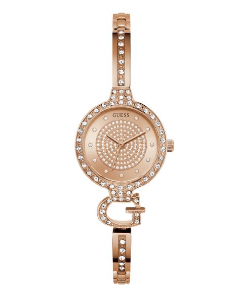 Женские часы GUESS Quartz Rose Gold-Tone Stainless Steel 28mm