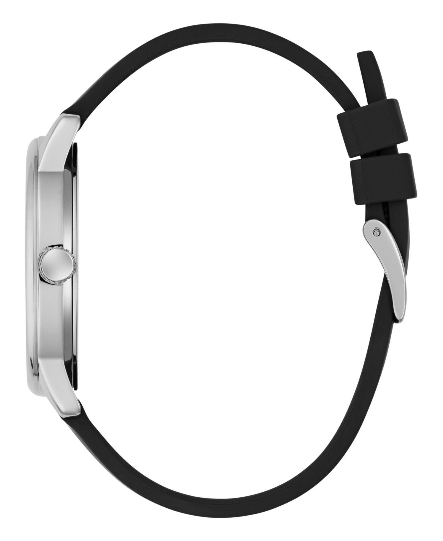 Men's Quartz Black Silicone Watch 40mm