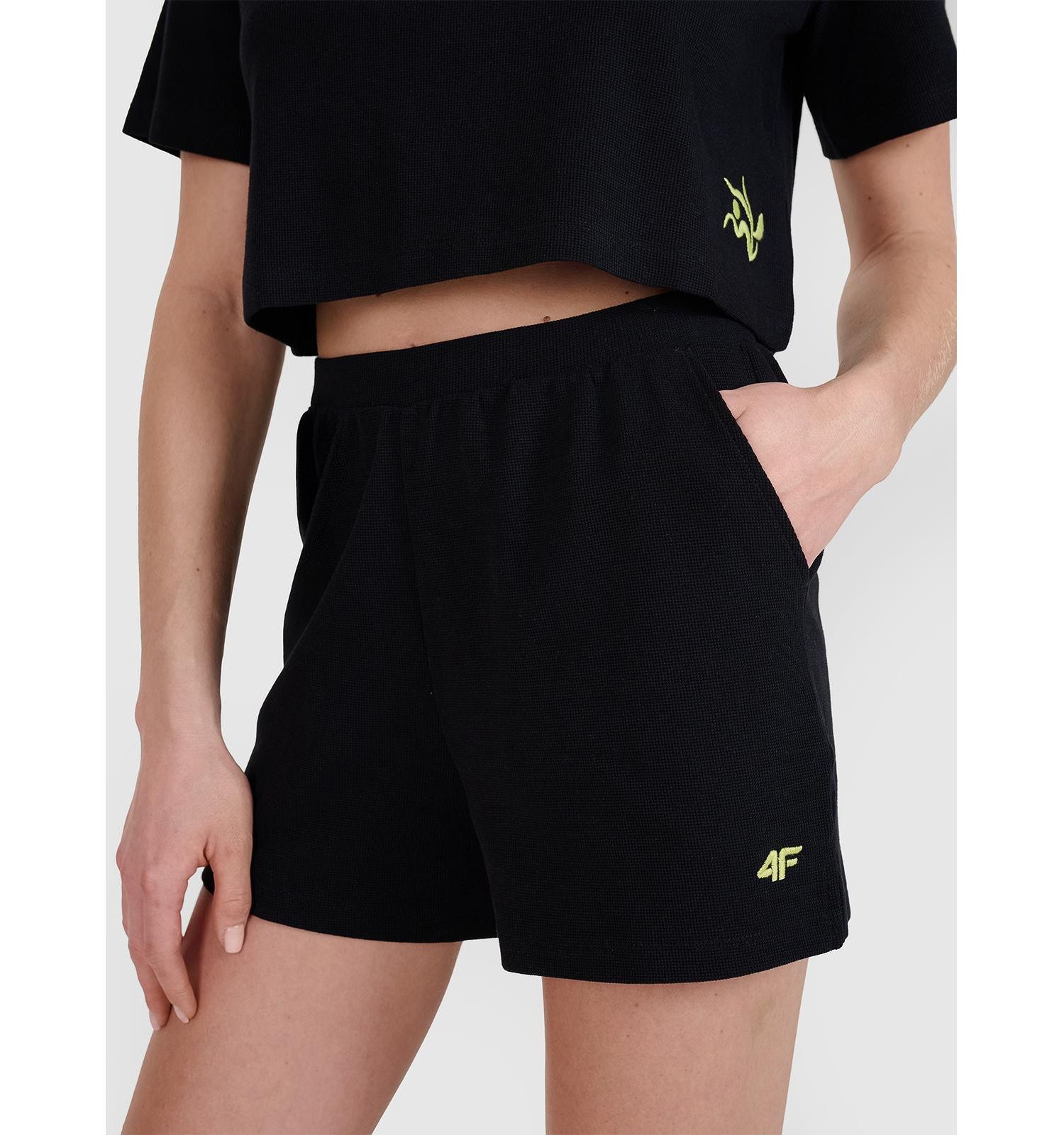 Women's Waffle Knit Short Sweatpants Regular Fit