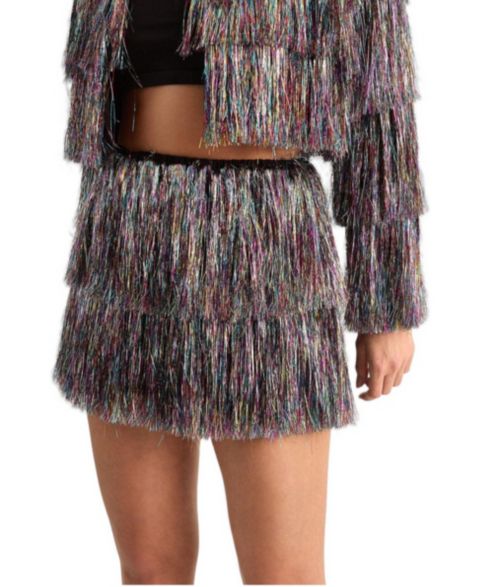 Женские шорты Nasty Gal Tinsel Tiered, цвет: Разноцветный