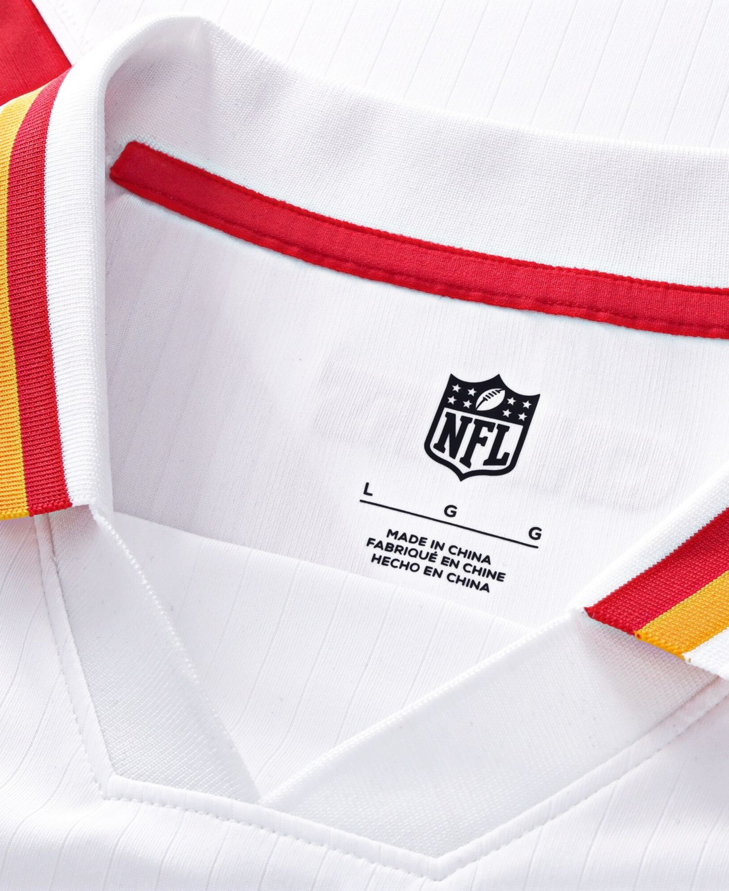 Big Boys and Girls White Kansas City Chiefs Football x Football Collared Fan Jersey