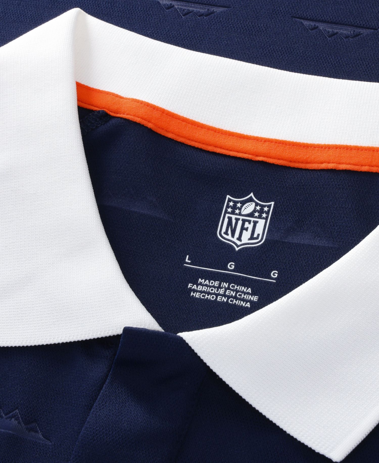 Big Boys and Girls Navy Denver Broncos Football x Football Collared Fan Jersey