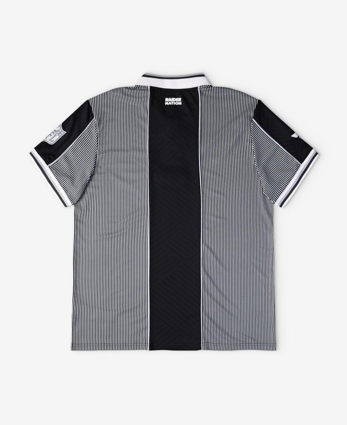 Fanatics Big Boys and Girls Silver/Black Las Vegas Raiders Football x Football Collared Fan Top