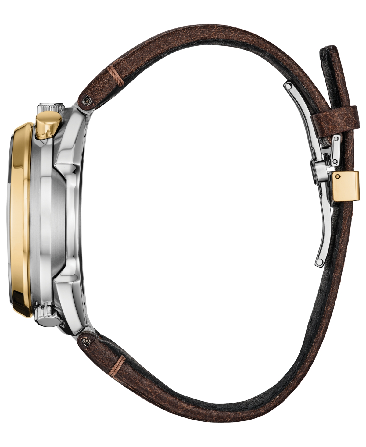 Citizen Men's Limited Edition Promaster Land Tsuno Chrono Brown Leather Strap Watch 44.5mm