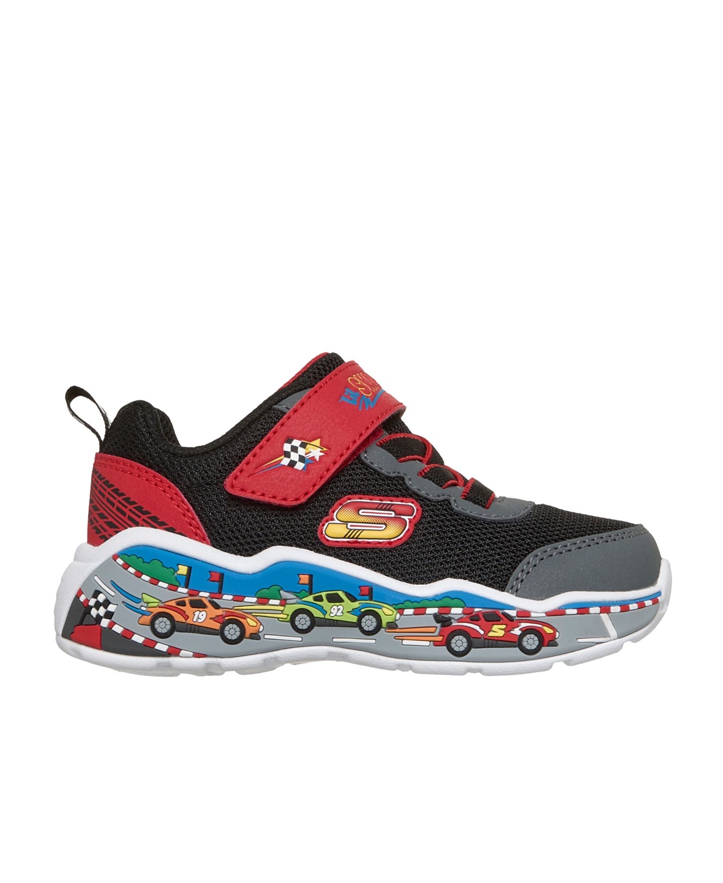 Детские кроссовки Skechers Play Scene для мальчиков с ремешком, цвет: Чёрный / Красный — фото 3