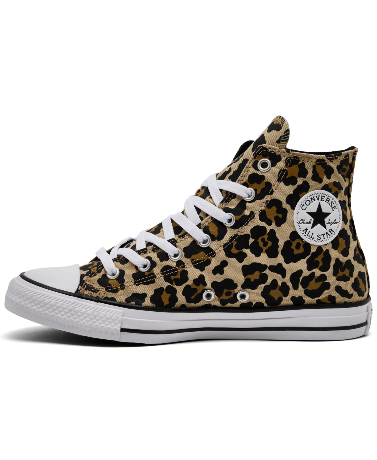 Стильные кроссовки Big Girls Chuck Taylor All Star с высоким берцем и леопардовым принтом от Finish Line