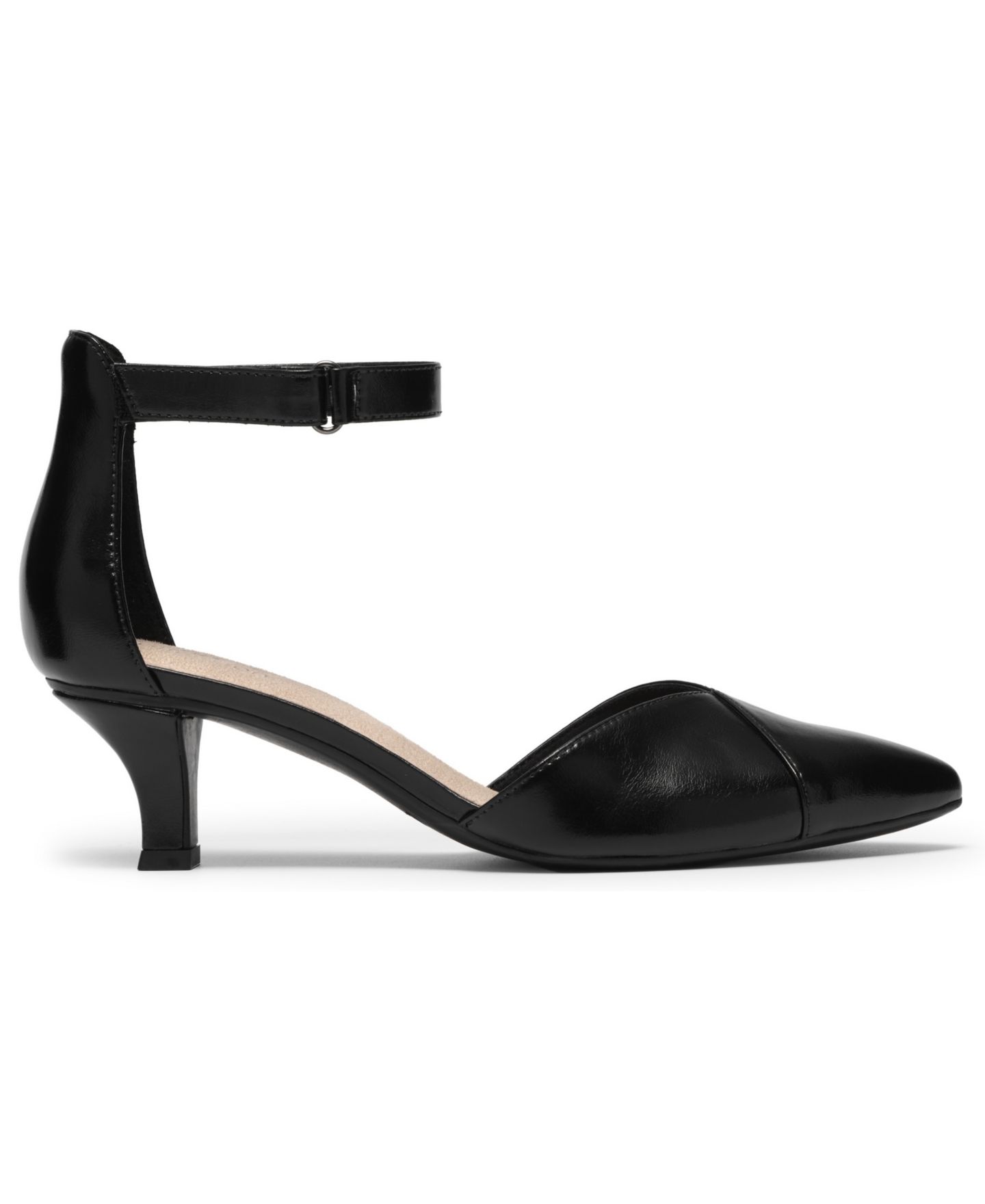 Женские туфли Clarks Collection Kepley Strap Pointed Toe, цвет: Чёрный кожаный — фото 2
