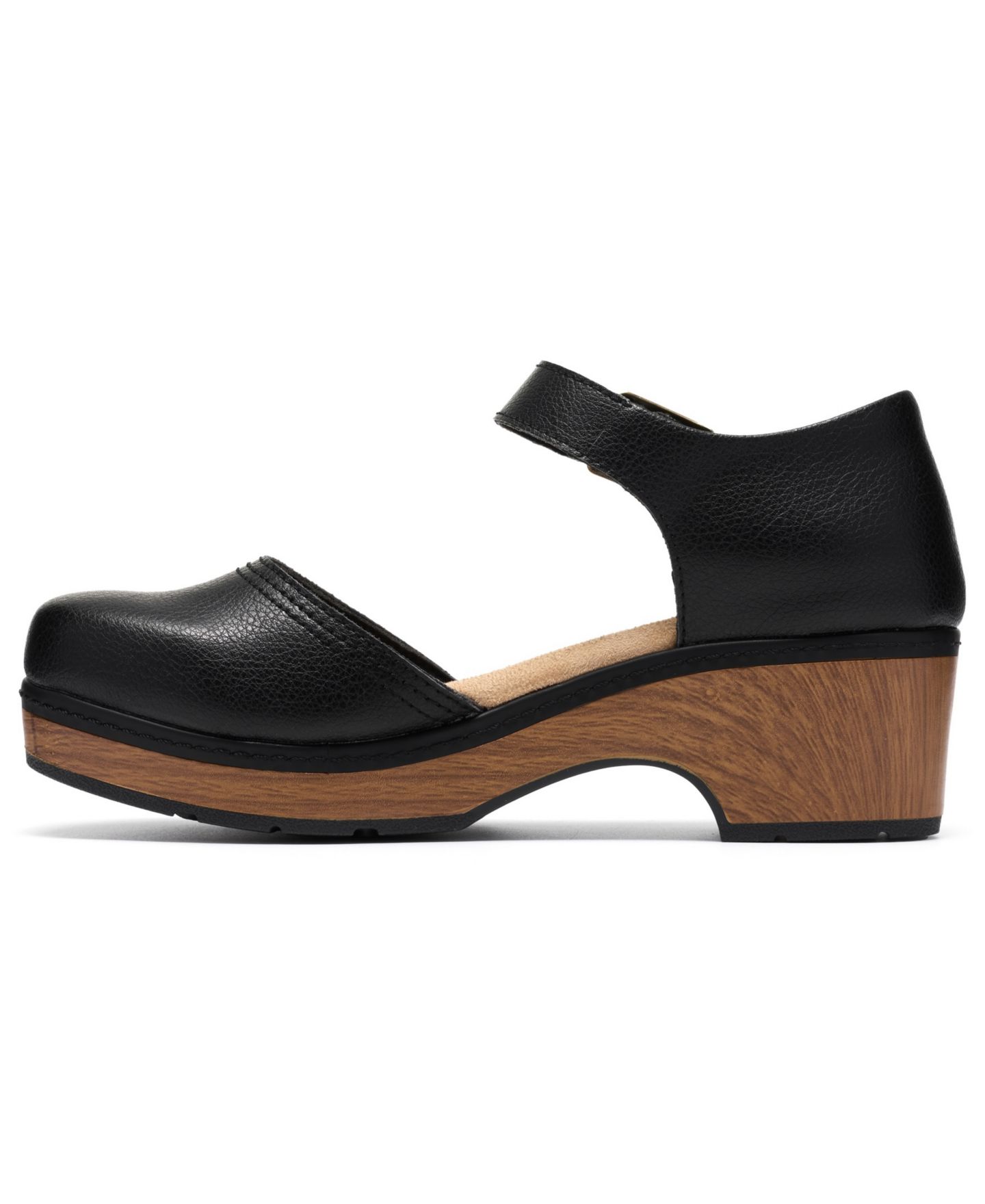 Женские сабо Clarks Paizlee Leah Buckle, цвет: Чёрный кожаный — фото 6