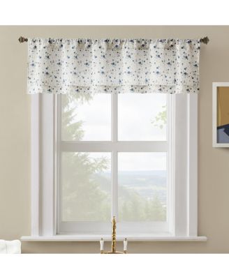 Mirabelle Ditsy Floral Semi-Sheer Rod Pocket Kitchen Curtain Valance