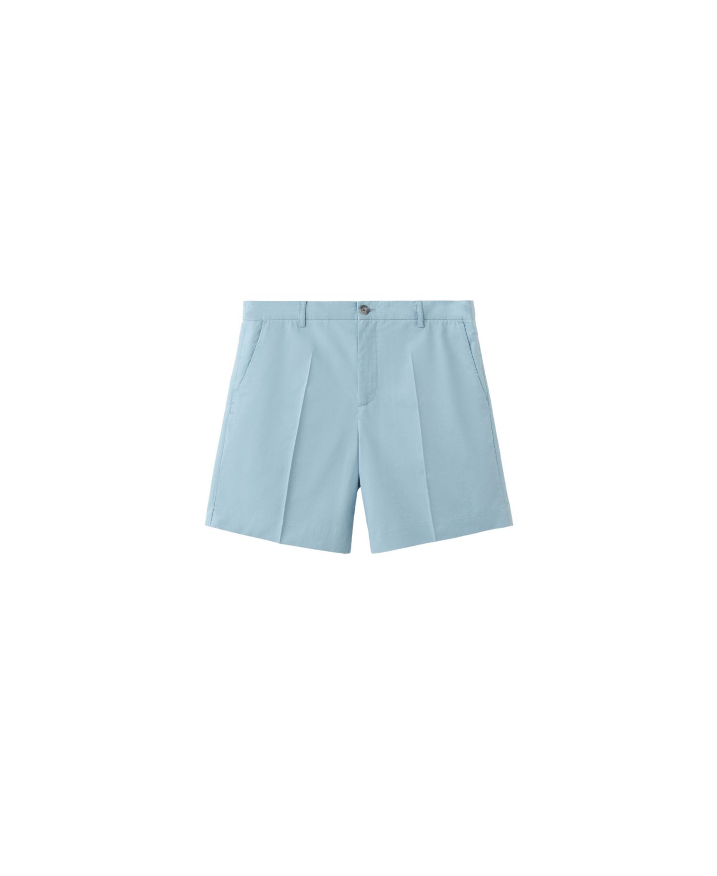 Мужские шорты Mango Slim-Fit Cotton-Lyocell 6.69" Bermuda, цвет: Аквамариновый зелёный — фото 2