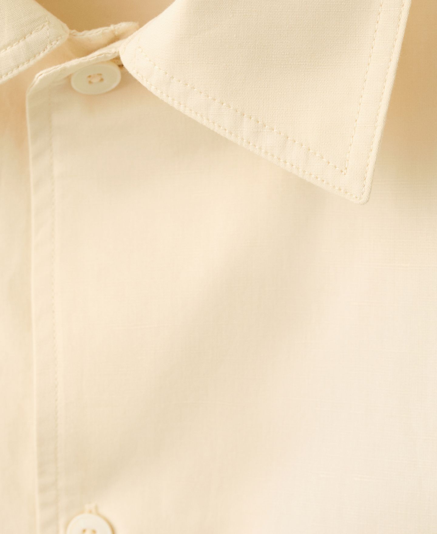 Мужская рубашка MANGO Regular-Fit Cotton-Linen-Blend, цвет: Ванильный — фото 3