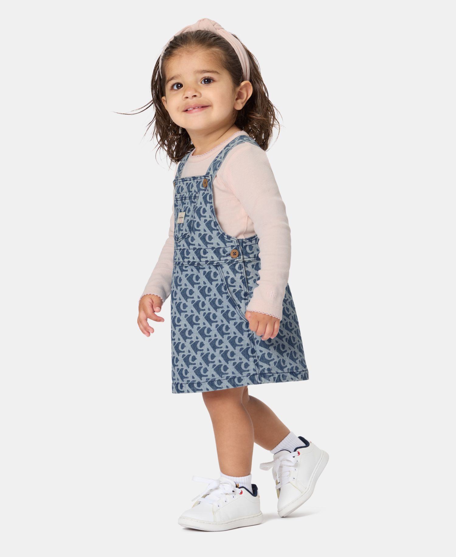 Baby Girls' Long-Sleeve Bodysuit, Jumper and Headband, 2-Piece Set
