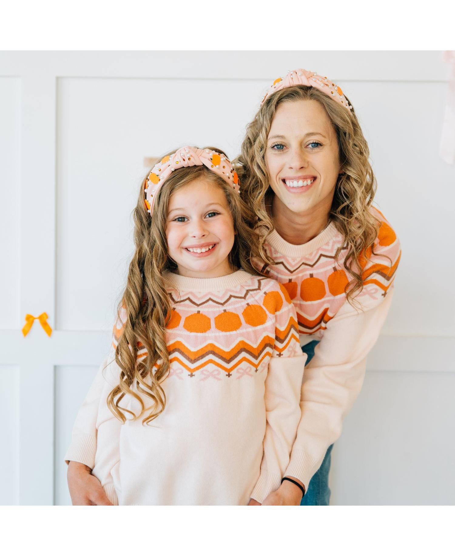 Baby Girls Pumpkin Fair Isle Sweater