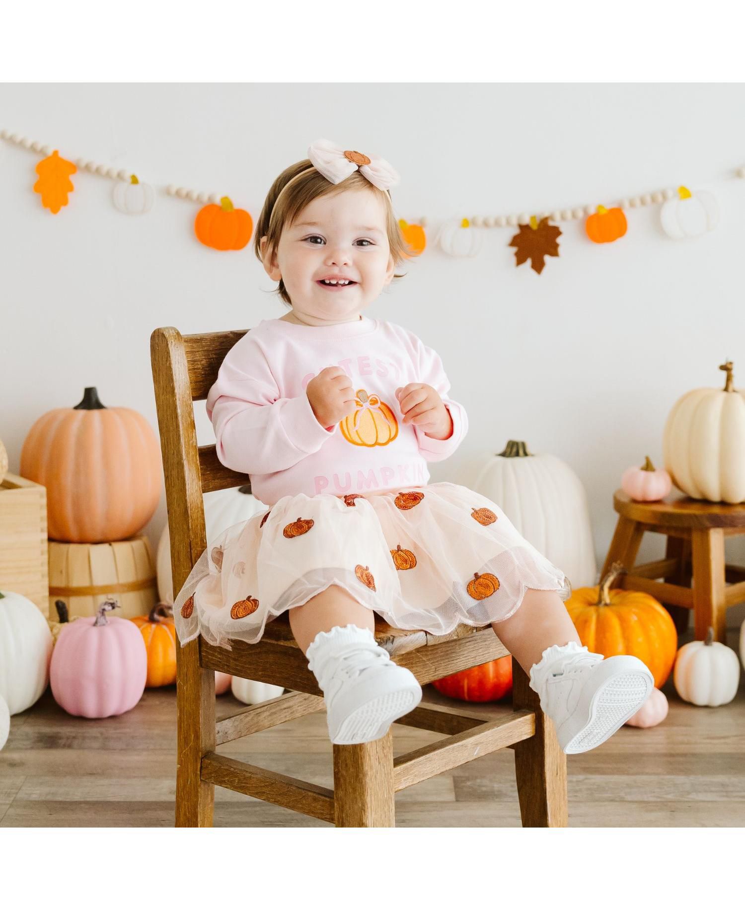 Baby Girls Cutest Pumpkin Patch Long Sleeve Romper