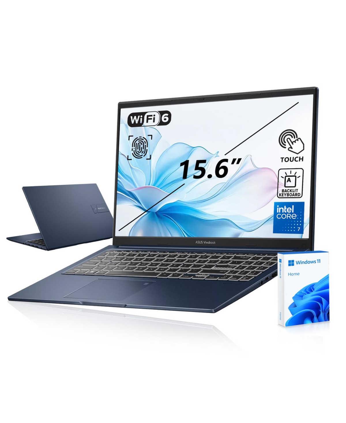 Asus Vivobook 15 Laptop 15.6" Touchscreen Intel Core 7 16GB Ram Intel Graphics 1TB Ssd Storage Windows 11 Home 60Hz