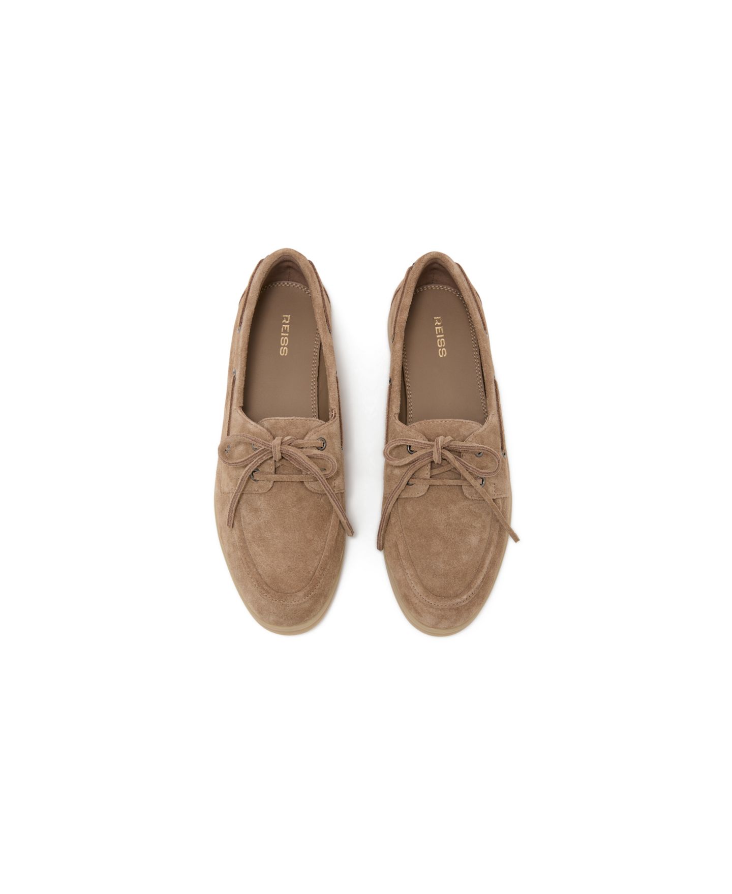Женские туфли REISS Lola Suede Flat Boat — фото 2