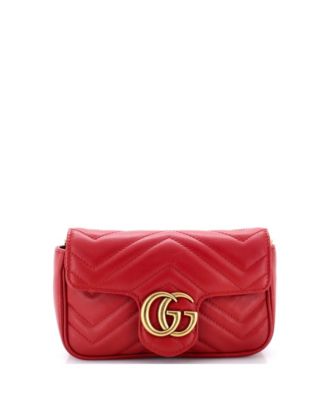 Super Mini GG Marmont Flap Bag Matelasse Leather