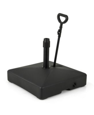 24'' Mobile Umbrella Base with 3 Adapters fit 1.89''/1.5''/1.34'' Poles 3 Wheels