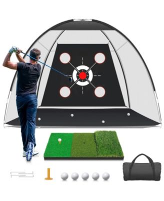 Golf Net Practice Mat Hitting Aid Driving Chipping Swing Target 10x7feet