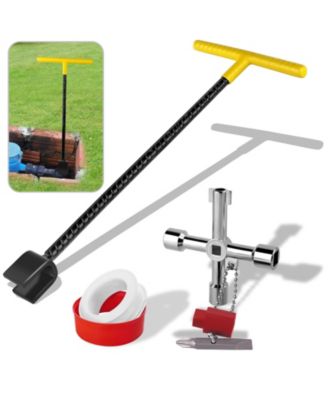 Water Meter Key Shut Off Tool T-handle Wrench Valve Curb Main Underground