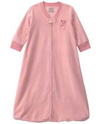 Baby Boys' and Baby Girls' Striped Fleece Loose-Fit Wearable Blanket