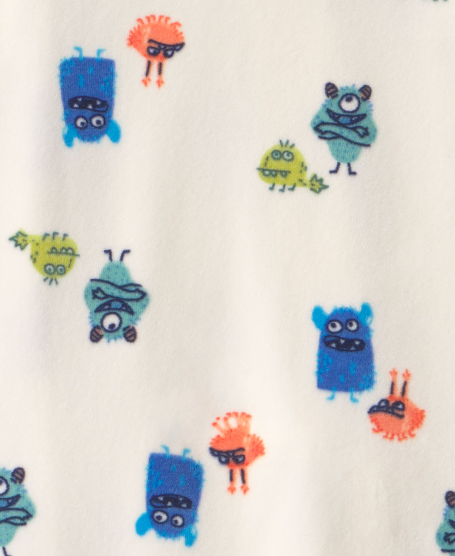 Carters Baby Boys' Monster 2-Way Zip Dream Plush Snug-Fit Footed Pajama