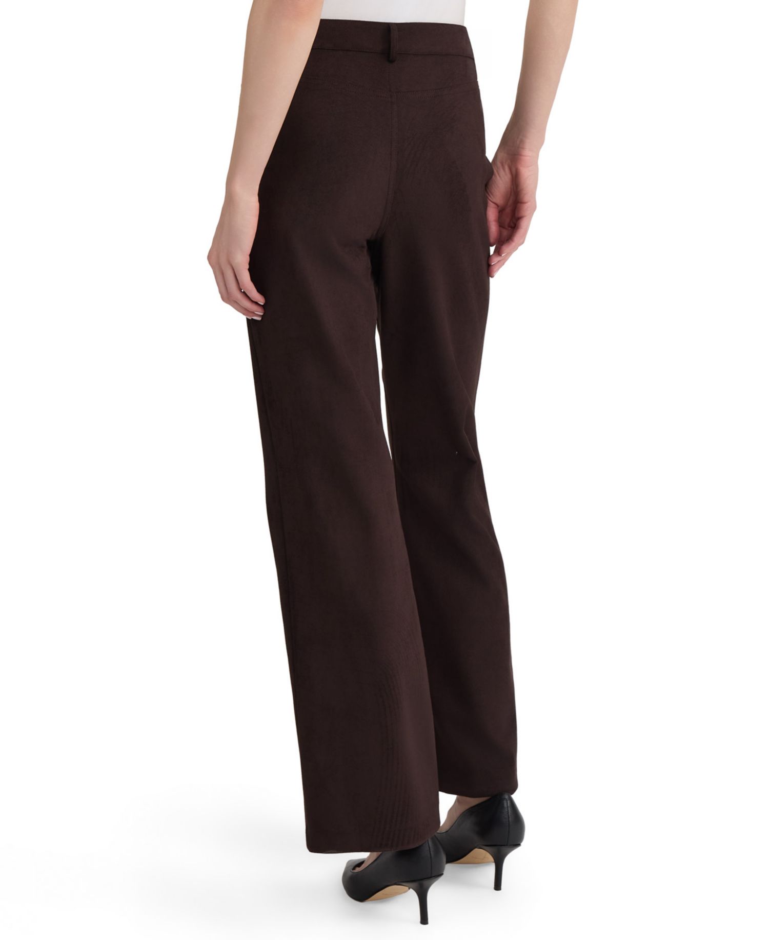 Women's Lexington Bootleg Mid-Rise Scuba-Suede Pants