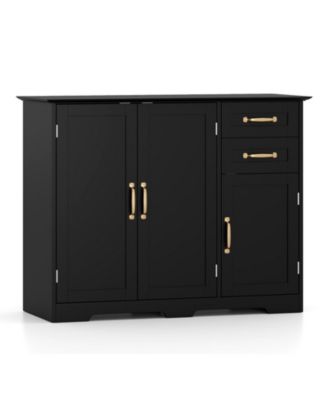 40 Inch Modern Kitchen Sideboard Buffet Cabinet with 2 Drawers and Adjustable Shelf